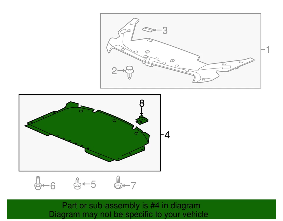Deflector de aire compartimento delantero genuino GM 23457489 Foto 3 de 3