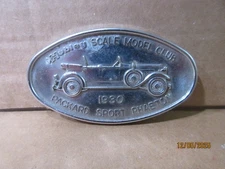 Hubley Scale Model Club Metal Small Plaque 1930 Packard Sport Phaeton 3 5/8"