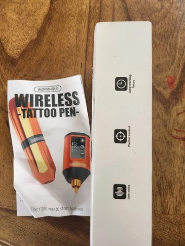 wormhole wireless tattoo machine green brand new with charging cable image 2
