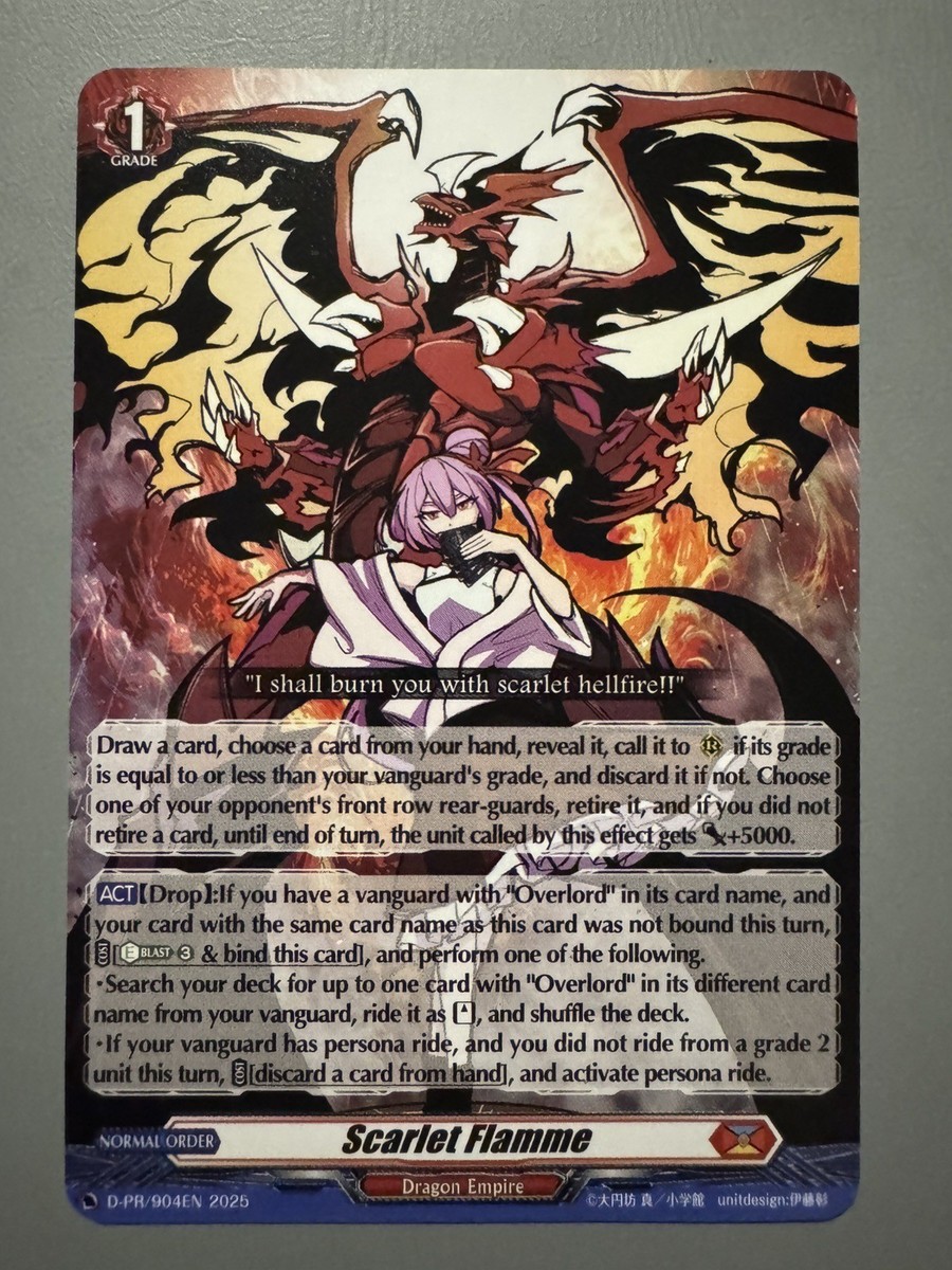 CARDFIGHT VANGUARD SCARLET FLAMME (DRAGON EMPIRE OVERLORD ORDER) D