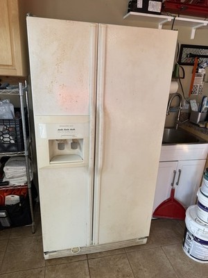 KitchenAid Side-by-Side Refrigerator KSR25FGBT04 Beige Ice Maker Water Dispenser