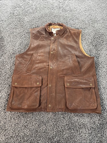 ORVIS Herren Munition Glattleder Cargo Outdoor Weste XL braun Jagdjacke