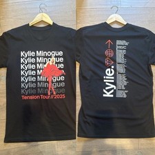 NEW  2025 Kylie Minogue Tension Tour Black Sweatshirt T-Shirt