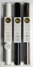 Lote de láminas reactivas American Crafts Heidi Swapp Minc 12,25" (3 rollos) negro blanco