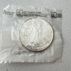 Silver American Eagle 2001 Uncirculated. Littleton Coin Company Wrap. Free Ship.