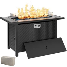 [US WAREHOUSE] 45 inch Outdoor Propane Fire Pit 50,000 BTU Gas Fire Pit Table