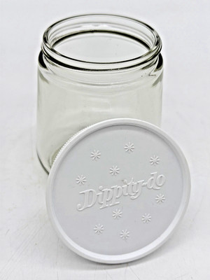 Vintage Dippity-Do Hair Setting Gel Salon Prop 8oz Jar Empty