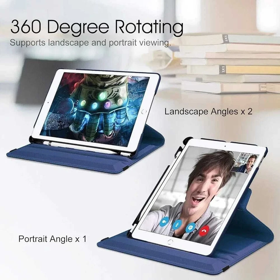 360° Rotating Leather Case for iPad Mini/Air/Pro 9.7”/10.2”/11”/12.9”/13” Cover - Image 2 of 4