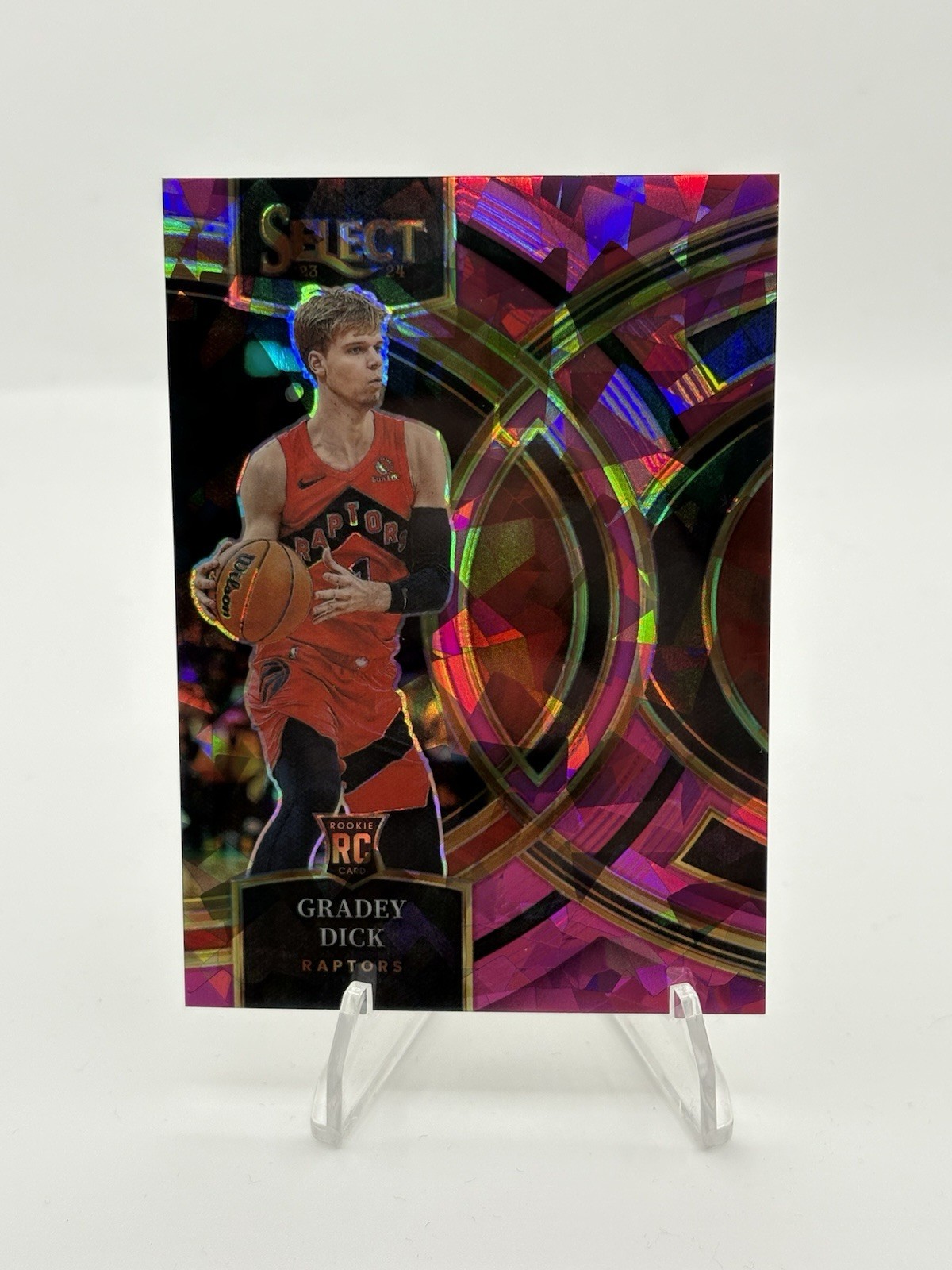 2023 Select Premier Level Pink Cracked Ice Prizm/99 Gradey Dick RC #126