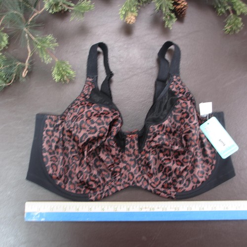 Goddess Bra 40H Leopard Print Unlined Underwire Adjustable Clasp Back New - Picture 2 of 11
