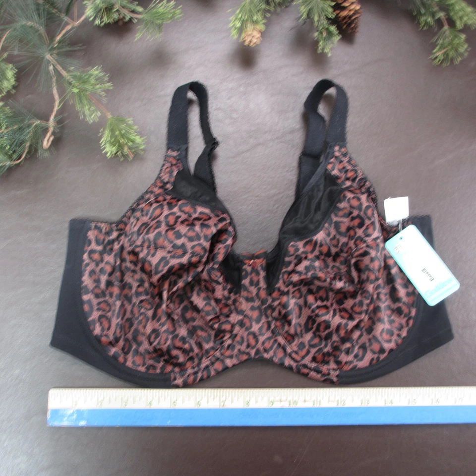 Sujetador Goddess 40H Estampado Leopardo Sin Forro Con Aros Cierre Ajustable Espalda Nuevo Foto 2 de 4