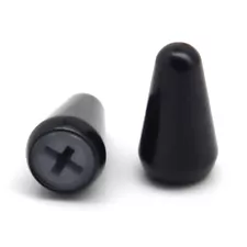 3xGuitar 5 Way Pickup Switch Tip metal Switch Cap Switch Knob for Strat TL Black