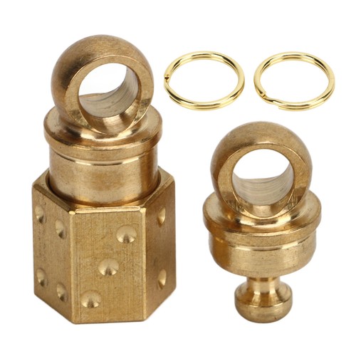 Quick Release Keychain Brass Detachable Pull Apart Key Rings Separate Chain - Picture 11 of 23