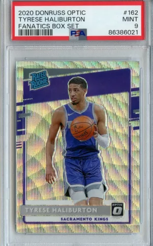 2020-21 Donruss Optic Fanatics Box Set #162 Tyrese Haliburton RR PSA 9