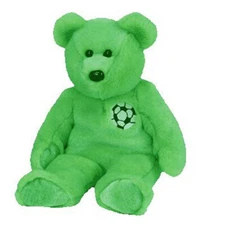 TY Beanie Buddy - KICKS the Soccer Bear (14 inch) - MWMTs Stuffed Animal Toy
