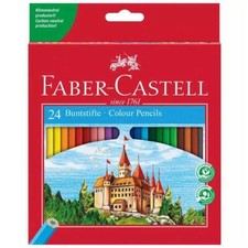 Faber-Castell Pencils Classic Colour Hexagonal, Cardboard Wallet of 24 120124 