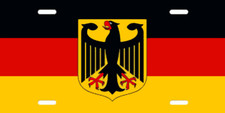 German Flag With Eagle License Plate Free Shipping