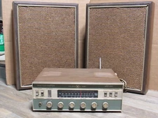 Vtg Solid State The Voice Of Music Stereo Tuner Amplifier Model 1484-2 Speakers