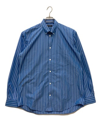 BALENCIAGA/ Back Logo Striped Shirt Blue Size:38 | eBay