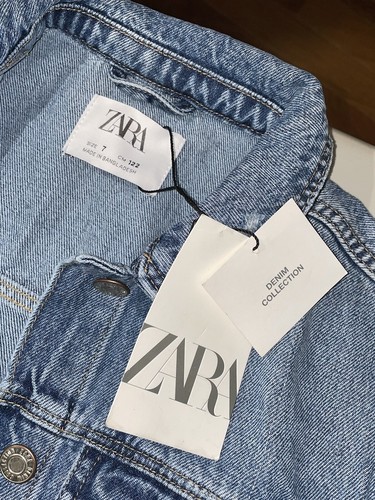 Zara Girls Demin Collection Blue Denim Jacket Size 7 - Picture 6 of 12