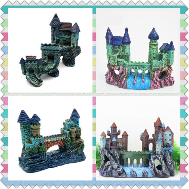 Aquarium landscaping fish tank resin decoration simulation European style castle
