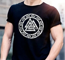 Viking T shirts Valknut T-Shirt Norse Odin Viking Thor Ragnarok Loki Viking Tee