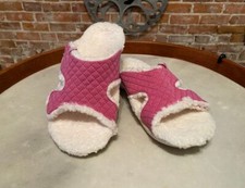 Spenco Fuchsia Pink Orthotic Adjustable Quilted Janie Slipper Slide Sandal New
