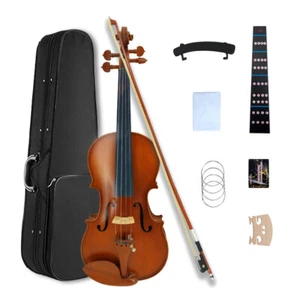 3/4 Violin Kit with Bow Case Shoulder Rest and Rosewood Fittings for Beginners