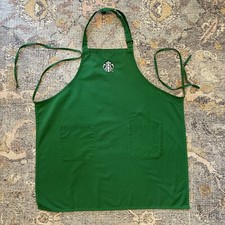 vintage 1992 authentic starbucks dark green barista apron uniform