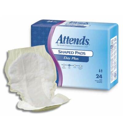 Attends Shaped Pads Triple-tier Moisture Locking System Soft Cloth Inner Liner