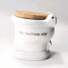 Vintage Germany Ceramic Novelty Toilet Seat T...