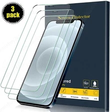 3 PACK For iPhone 14 13 12 11 Pro Max XR XS 8 7 Tempered Glass Screen Protector