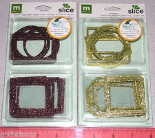 making memories Metal Slice Glitter Rim Tags or use for Frames and Borders New