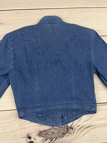 Vintage Neu mit Etikett Roughrider by Circle T Damen Denim Bolero Jacke Western Cowgirl - XS - Bild 7 von 14