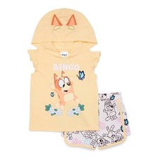 BLUEY Bingo Girl T Shirt Short Set Dog Costume Hoodie 2T 3T 4T 5T Toddler Outfit