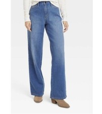 P22- NWT Universal Thread Women High-Rise Relaxed Wide Straight Leg Jeans -8/29R