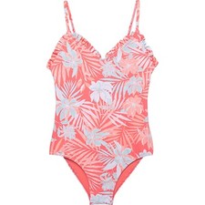 Roxy Big Girls 7 Seasons Change 1 Pc Swimsuit Strawberry Pink Tropical Floral