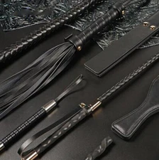 BDSM Sex Whip Spanking Paddle Handle Flogger Horse Crop Slave Torture Couples US