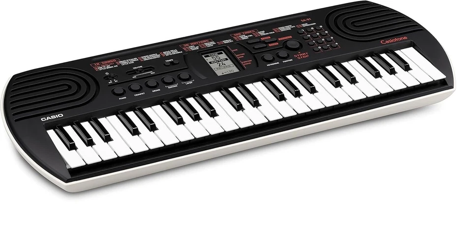 Casio SA81 NUOVA TASTIERA SA 81 (EX SA76 SA77) NERA 44 Tasti Kit Borsa + 6 PILE - Immagine 2 di 4