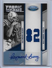 2011 11 PANINI LEAF CERTIFIED RAYMOND BERRY FABRIC OF THE GAME AUTO PATCH 10/25
