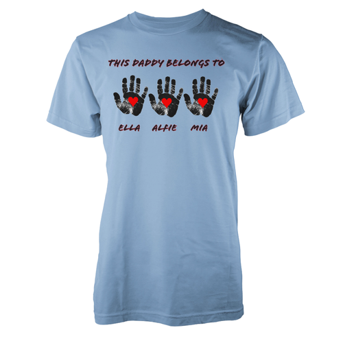 This Daddy Belongs, T-Shirt Personalizzata Dada, Maglietta Personalizzata, Daddy Merc, New Dad - Foto 15 di 20