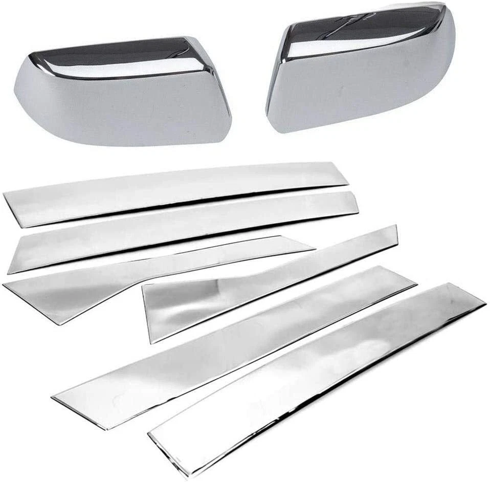 For 2010-2016 Cadillac SRX Stainless Steel Chrome Pillar Post + Mirror Covers - Image 2 of 4
