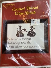Cross Stitch Kit  "Friends"  Needle Magic Art.811 5"x7"  Sealed Vintage