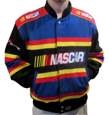 jh design×chase nylon racing jacket JH Design Rare Vintage chase authentic Nascar Logo Racing Spellout