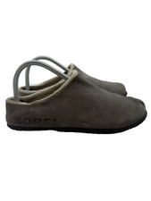 Sorel Kids Youth Size 5 Gray Falcon Ridge Sherpa Lined Slippers NY3926-052