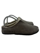 Sorel Kids Youth Size 5 Gray Falcon Ridge Sherpa Lined Slippers NY3926-052