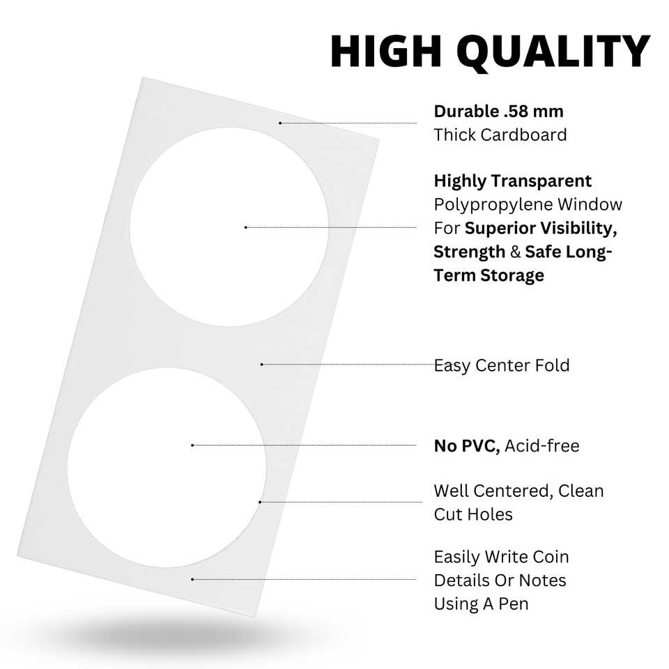 Portamonete In Cartone Per La Raccolta Di Monete - Finestra Da 40,0 Mm