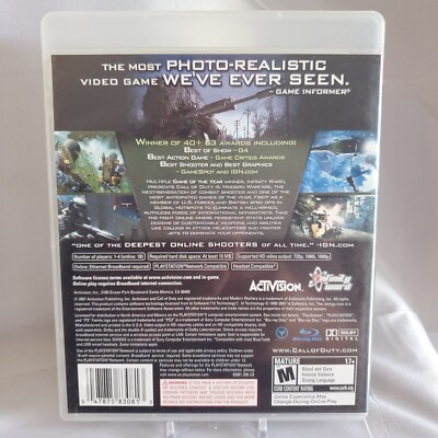 Call of Duty 4: Modern Warfare Sony PlayStation 3, 2007