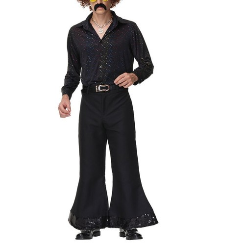 70s Disco Costume Cosplay Costumes Vintage Men Music Party Outfit Casual Fashion - Picture 15 of 46