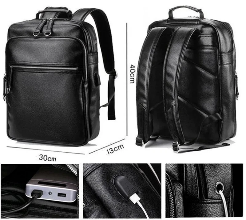 Vintage Mens Leather Travel Backpack Laptop School Satchel Shoulder Bag AU
Opens in a new window or